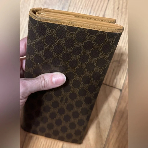 Celine Triomphe Vintage Macadam Canvas leather wallet - Picture 10 of 11